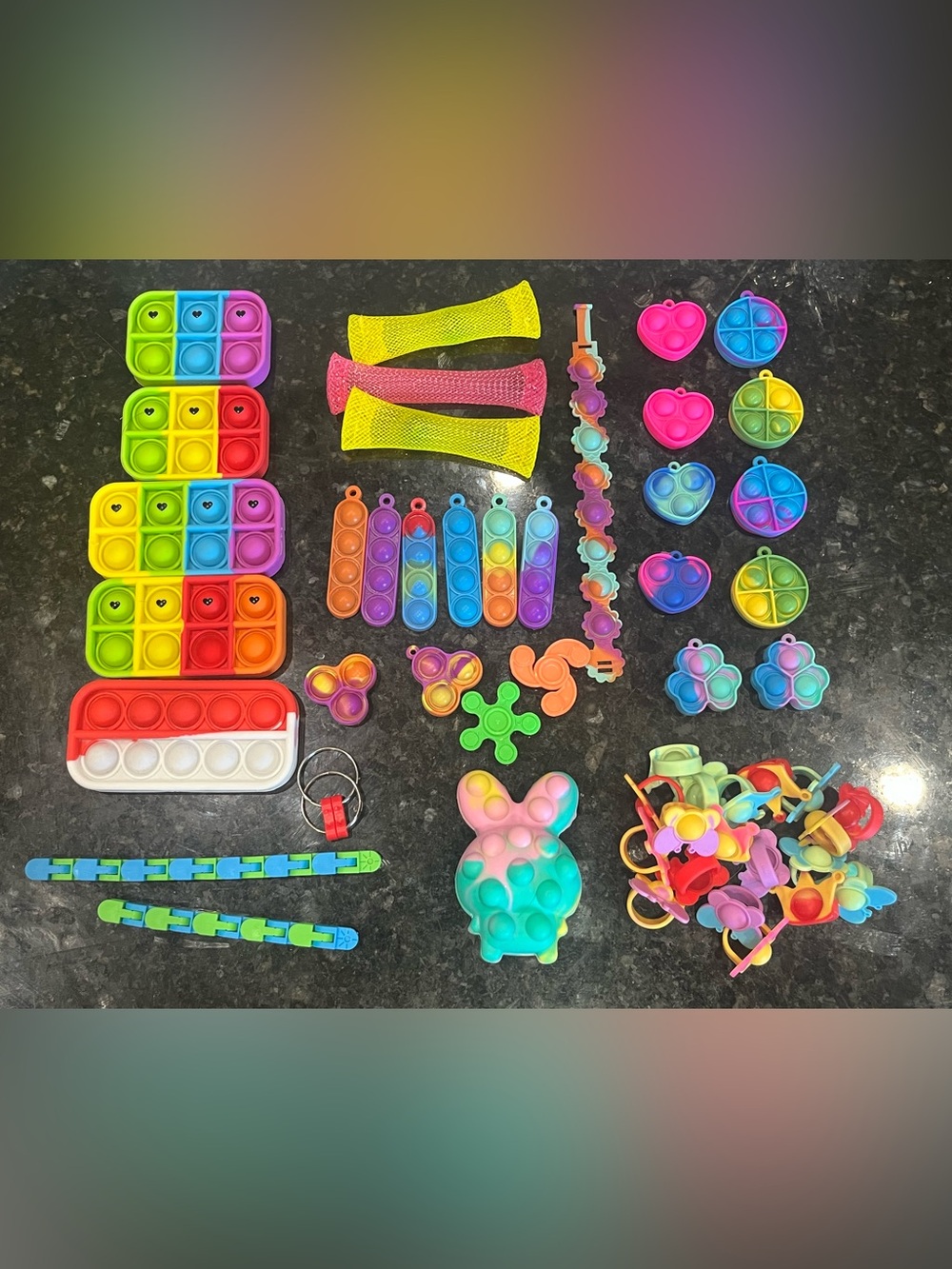 52 pc Assorted Kids Fidget Toy Set - Multicolor Autism Treasure Box